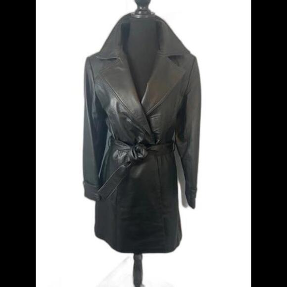 Jackets & Blazers - Vintage Size Small Centigrade Leather Trench